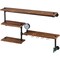 Industrial Iron Pipe Shelving with 4-Tier Wood Shelves for Wall Storage